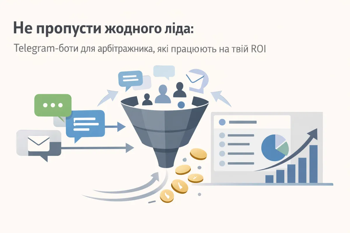 Не пропусти жодного ліда: Telegram-боти для арбітражника, які працюють на твій ROI