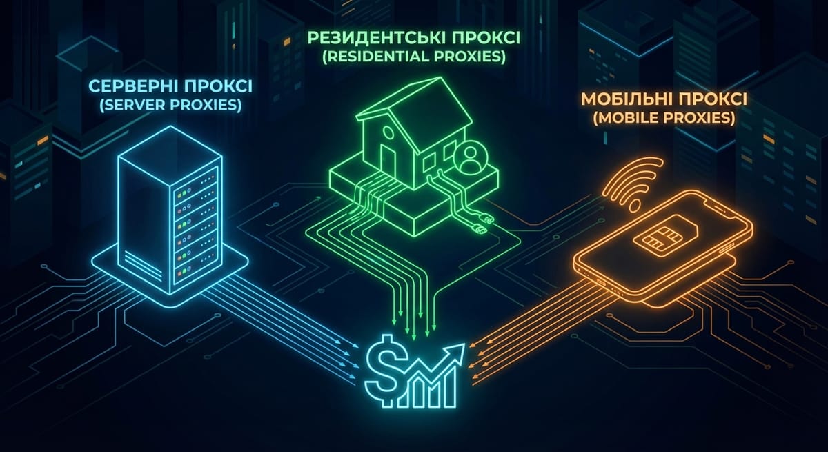 Мобільні, Резидентські, Серверні Проксі для Арбітражу: Повний Гайд 2025 + Де Купити